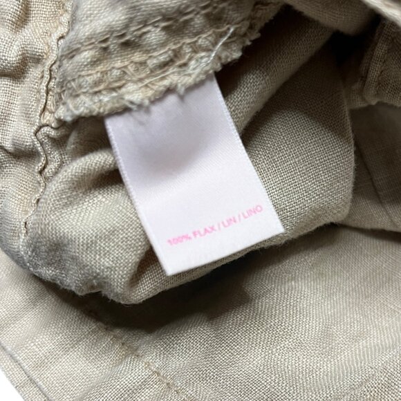 Vintage Victorias Secret‎ 100% Flax Linen Pants Size 6 Light Beige Tan - Picture 5 of 6